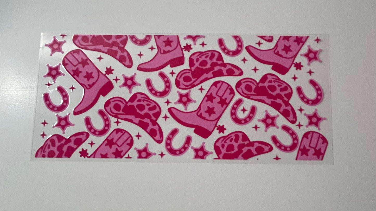 Pink Cow Boots decal