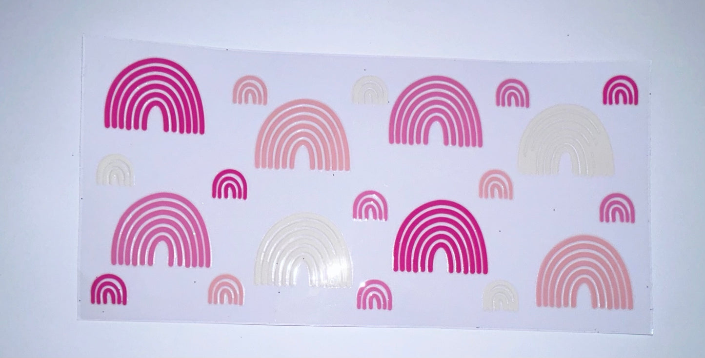 Pink rainbows decal