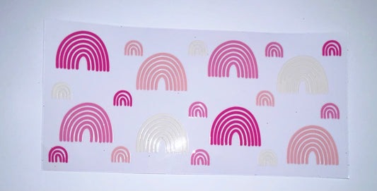 Pink rainbows decal