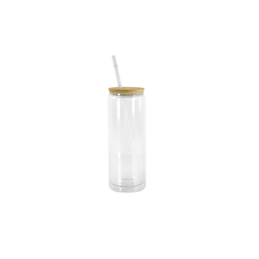 20oz Snowglobe Glass Cup