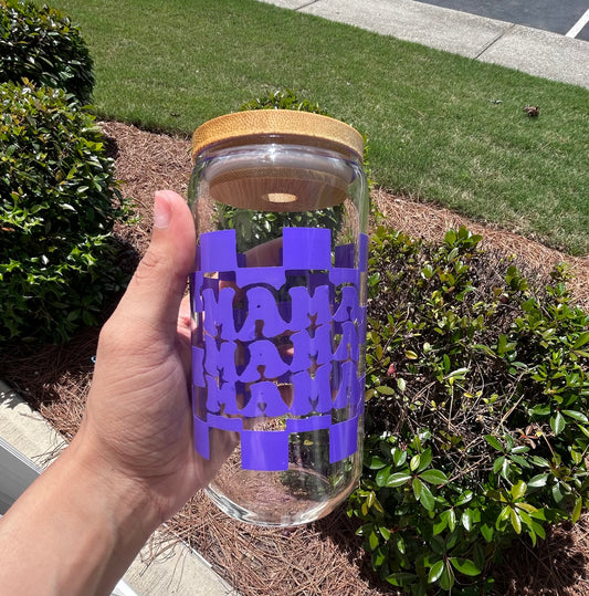 16oz MAMA Glass Cup